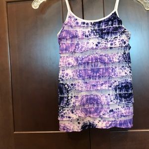 Girls Justice Purple and White Tank